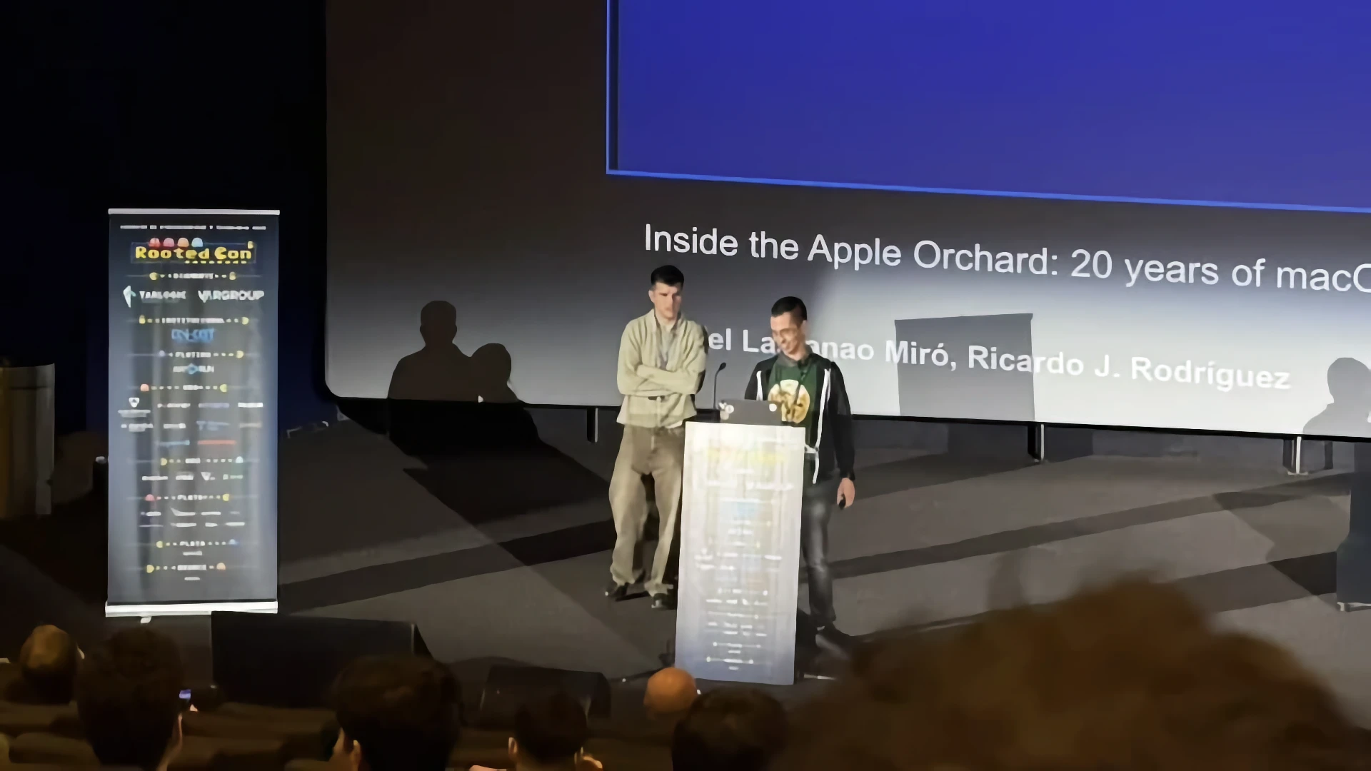 Daniel and Ricardo on the RootedCon 2026 stage