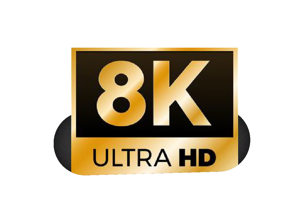 8K resolution logo